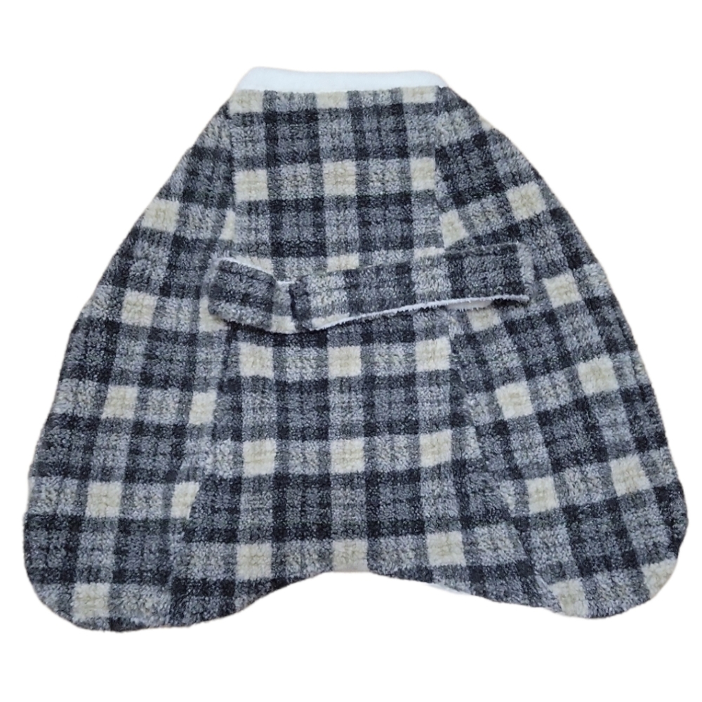 Homemade Plaid Fleece Winter Dog Coat